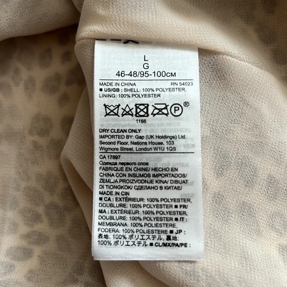 Banana Republic chiffon leopard print top - Picture 4 of 4